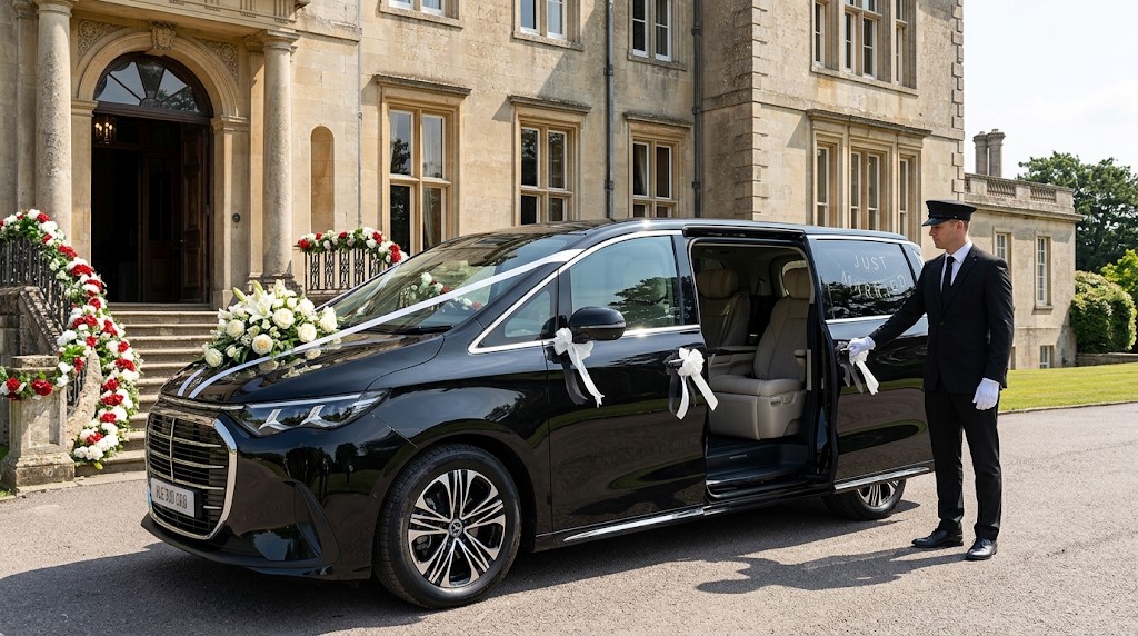 Limousine outside the event